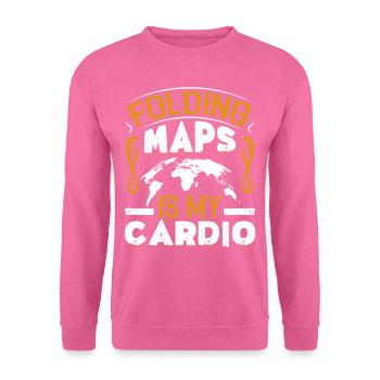Cartographes - Sweat-shirt Unisexe - rose - Devant