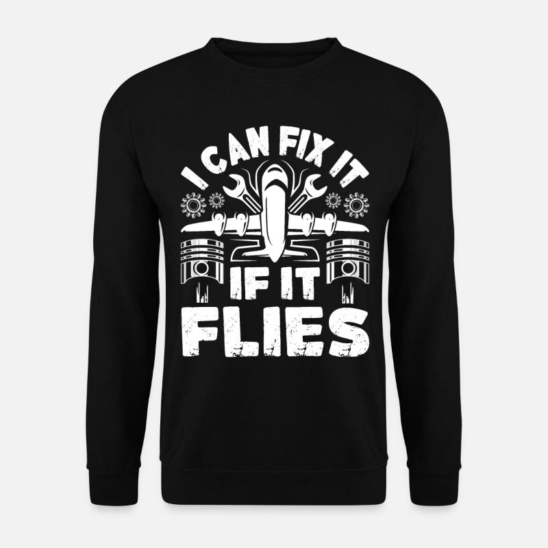 Love Airplane aviation - Unisex Sweatshirt - black