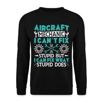 Love Avion aviation - Sweat-shirt Unisexe - noir - Devant - Alina (178cm) & Michal (187cm)