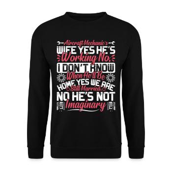 Love Avion aviation - Sweat-shirt Unisexe - noir - Devant - Alina (178cm) & Michal (187cm)
