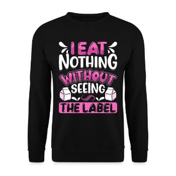 Produits laitiers intolérants au lactose - Sweat-shirt Unisexe - noir - Devant - Alina (178cm) & Michal (187cm)