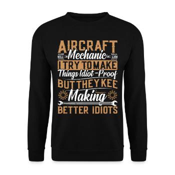 Love Avion aviation - Sweat-shirt Unisexe - noir - Devant - Alina (178cm) & Michal (187cm)
