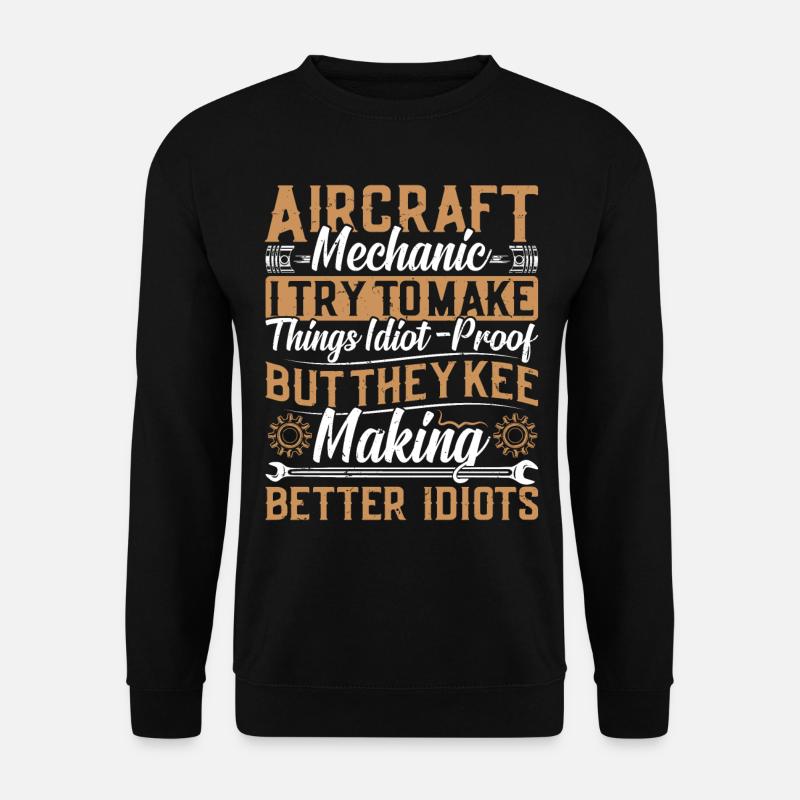 Love Airplane aviation - Unisex Sweatshirt - black