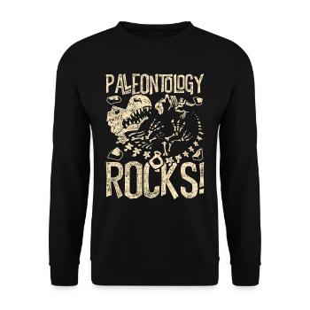 Paléontologie Rocks Paléontologie Paléontologue - Sweat-shirt Unisexe - noir - Devant - Alina (178cm) & Michal (187cm)