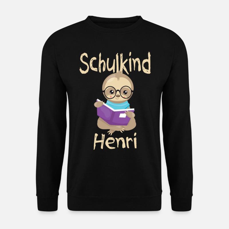 Schulkind Henri Faultier - Unisex Pullover - Schwarz