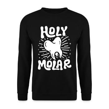 Dental technician Dental prosthodontist Holy Molar - Unisex Sweatshirt - black - Front - Alina (178cm) & Michal (187cm)