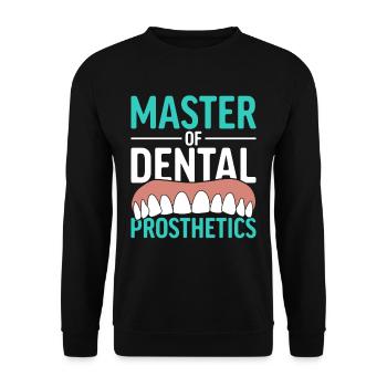 Dental Technician Master Of Dental Prosthetics - Unisex Sweatshirt - black - Front - Alina (178cm) & Michal (187cm)