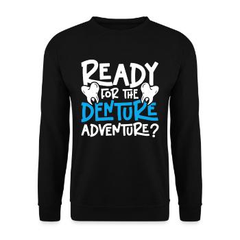 Technicien dentaire prêt pour l’aventure dentaire? - Sweat-shirt Unisexe - noir - Devant - Alina (178cm) & Michal (187cm)