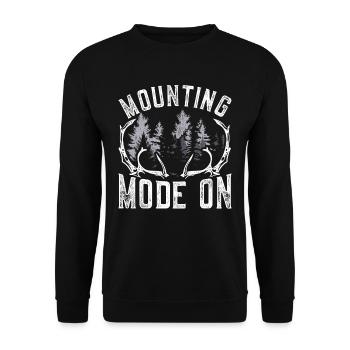 Taxidermist Mounting Mode On - Unisex Sweatshirt - black - Front - Alina (178cm) & Michal (187cm)