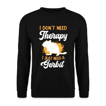 Juste besoin de mon rongeur gerbille Gerbille - Sweat-shirt Unisexe - noir - Devant - Alina (178cm) & Michal (187cm)