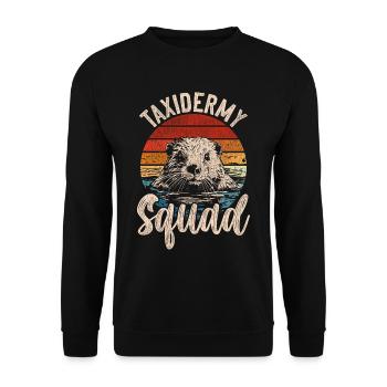 Taxidermist Taxidermist Taxidermy Squad - Unisex Sweatshirt - black - Front - Alina (178cm) & Michal (187cm)
