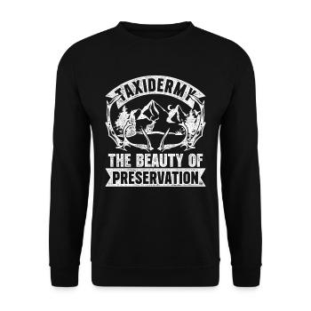 Taxidermist Taxidermy Beauty Of Preservation - Unisex Sweatshirt - black - Front - Alina (178cm) & Michal (187cm)