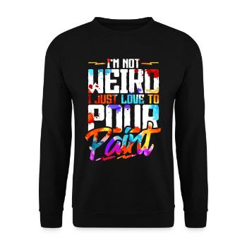 Peinture fluide Flüssiges Malen - Sweat-shirt Unisexe - noir - Devant - Alina (178cm) & Michal (187cm)
