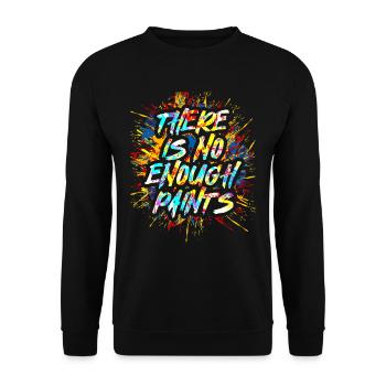 Peinture fluide Il n’y a pas assez de peintures - Sweat-shirt Unisexe - noir - Devant - Alina (178cm) & Michal (187cm)