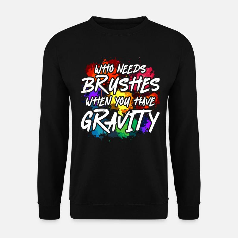 Fluid Painting Flüssiges Malen Künstler Kunst - Unisex Pullover - Schwarz