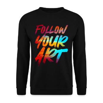 Peinture fluide Peinture liquide Suivez votre art - Sweat-shirt Unisexe - noir - Devant - Alina (178cm) & Michal (187cm)