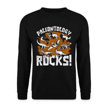 Paléontologie Rocks Paléontologie Paléontologue - Sweat-shirt Unisexe - noir - Devant - Alina (178cm) & Michal (187cm)