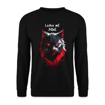 Chat ennuyeux avec Dire Chat Maman Cadeau - Sweat-shirt Unisexe - noir - Devant - Alina (178cm) & Michal (187cm)