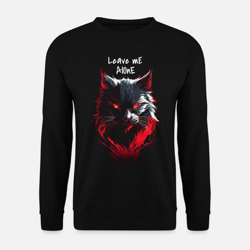 Ärgerliche Katze mit Spruch Katzen Mama Geschenk - Unisex Pullover - Schwarz