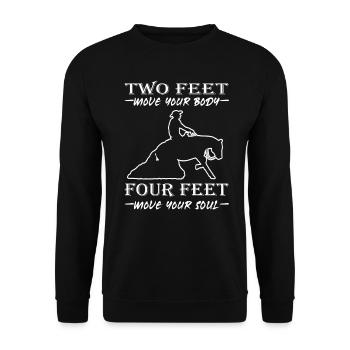 Cavalier & Cheval | Fille de cheval | Équitation Western - Sweat-shirt Unisexe - noir - Devant - Alina (178cm) & Michal (187cm)