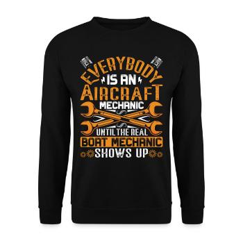 Love Avion aviation - Sweat-shirt Unisexe - noir - Devant - Alina (178cm) & Michal (187cm)
