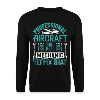 Love Avion aviation - Sweat-shirt Unisexe - noir - Devant - Alina (178cm) & Michal (187cm)