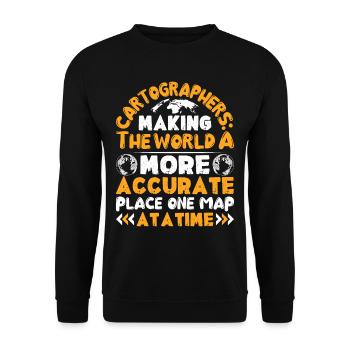 Cartographes - Sweat-shirt Unisexe - noir - Devant - Alina (178cm) & Michal (187cm)