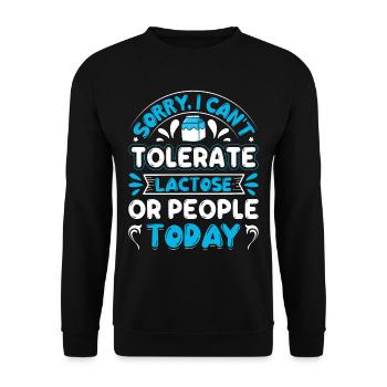Produits laitiers intolérants au lactose - Sweat-shirt Unisexe - noir - Devant - Alina (178cm) & Michal (187cm)