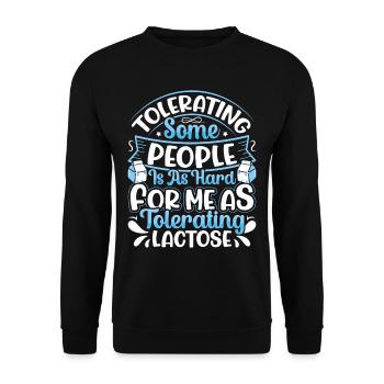 Produits laitiers intolérants au lactose - Sweat-shirt Unisexe - noir - Devant - Alina (178cm) & Michal (187cm)