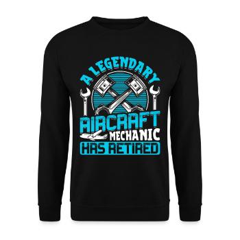 Love Avion aviation - Sweat-shirt Unisexe - noir - Devant - Alina (178cm) & Michal (187cm)