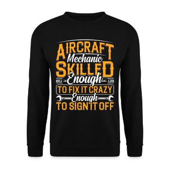 Love Avion aviation - Sweat-shirt Unisexe - noir - Devant - Alina (178cm) & Michal (187cm)