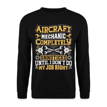 Love Avion aviation - Sweat-shirt Unisexe - noir - Devant - Alina (178cm) & Michal (187cm)