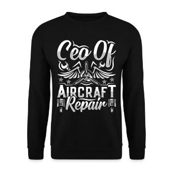 Love Avion aviation - Sweat-shirt Unisexe - noir - Devant - Alina (178cm) & Michal (187cm)
