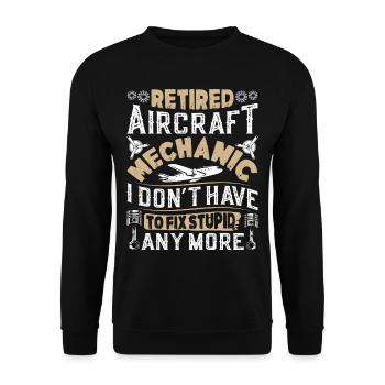 Love Avion aviation - Sweat-shirt Unisexe - noir - Devant - Alina (178cm) & Michal (187cm)