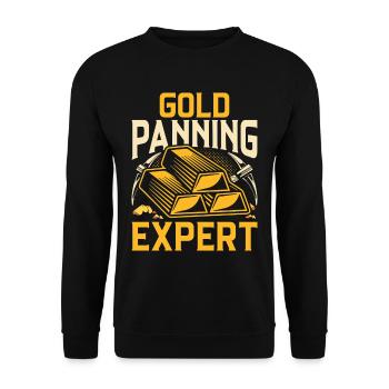 Gold Digger Gold Prospecteur Gold Panning Expert - Sweat-shirt Unisexe - noir - Devant - Alina (178cm) & Michal (187cm)