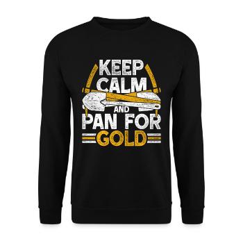 Le prospecteur d’or garde son calme et cherche de l’or - Sweat-shirt Unisexe - noir - Devant - Alina (178cm) & Michal (187cm)