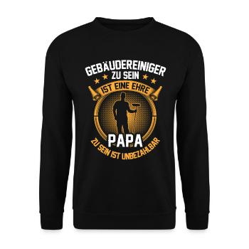 Gebäudereiniger ist eine Ehre Fassadenreiniger - Unisex Pullover - Schwarz - Vorne - Alina (178cm) & Michal (187cm)