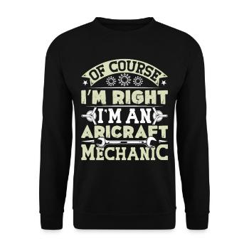 Love Avion aviation - Sweat-shirt Unisexe - noir - Devant - Alina (178cm) & Michal (187cm)