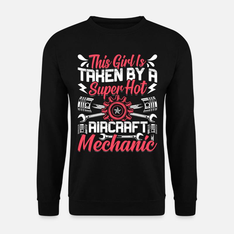 Love Airplane aviation - Unisex Sweatshirt - black