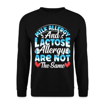 Produits laitiers intolérants au lactose - Sweat-shirt Unisexe - noir - Devant - Alina (178cm) & Michal (187cm)