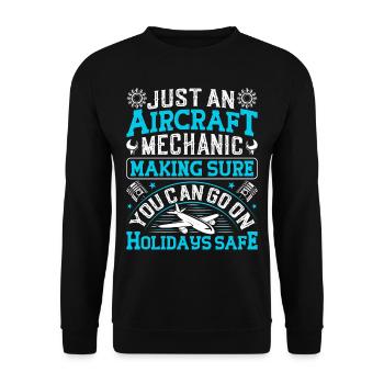 Love Avion aviation - Sweat-shirt Unisexe - noir - Devant - Alina (178cm) & Michal (187cm)