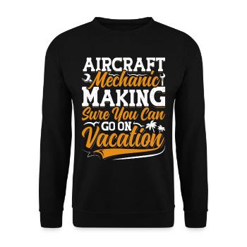 Love Avion aviation - Sweat-shirt Unisexe - noir - Devant - Alina (178cm) & Michal (187cm)