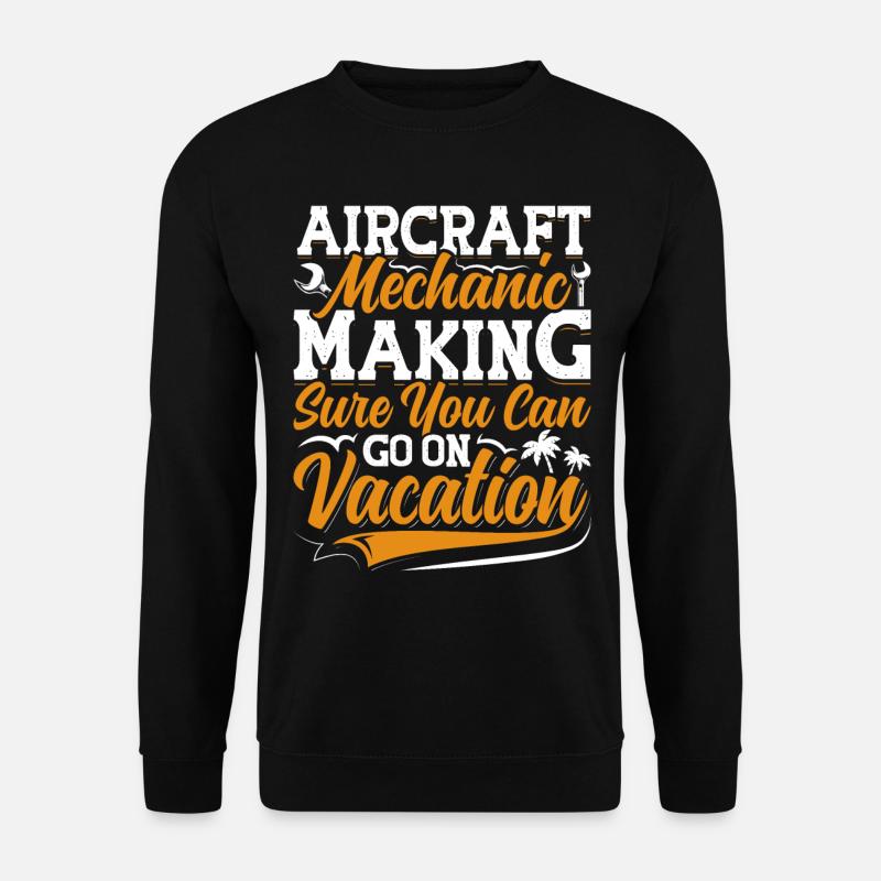 Love Airplane aviation - Unisex Pullover - Schwarz