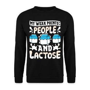 Produits laitiers intolérants au lactose - Sweat-shirt Unisexe - noir - Devant - Alina (178cm) & Michal (187cm)