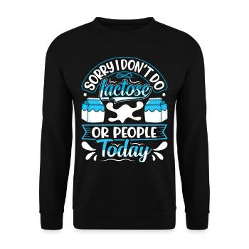 Produits laitiers intolérants au lactose - Sweat-shirt Unisexe - noir - Devant - Alina (178cm) & Michal (187cm)