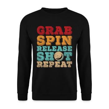 Lancer du poids Grab Spin Release Sho Repeat - Sweat-shirt Unisexe - noir - Devant - Alina (178cm) & Michal (187cm)