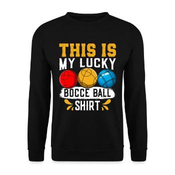 Funny Bocce Game - Unisex Sweatshirt - black - Front - Alina (178cm) & Michal (187cm)