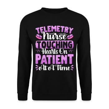 Nursing Assistant Design - Unisex Sweatshirt - black - Front - Alina (178cm) & Michal (187cm)