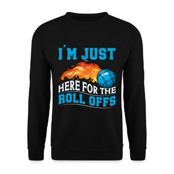 Funny Bocce Game - Unisex Sweatshirt - black - Front - Alina (178cm) & Michal (187cm)
