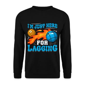 Funny Bocce Game - Unisex Sweatshirt - black - Front - Alina (178cm) & Michal (187cm)